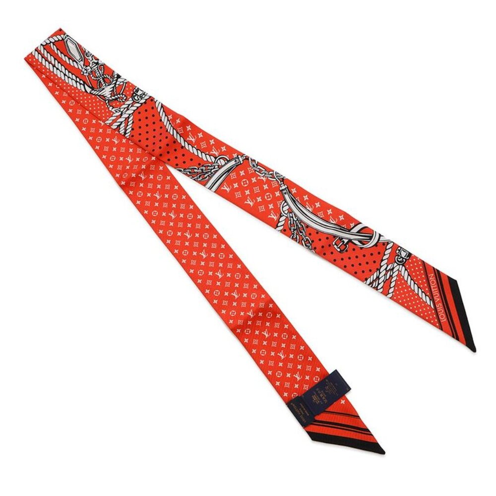 Louis Vuitton Scarf Bandeau BB Sarah Bandana Silk Vermilion - Picture 3 of 6